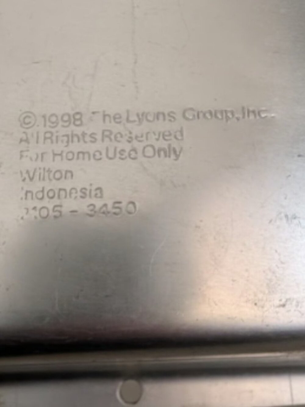 VINTAGE Barney the Purple Dinosaur Aluminum Cake Pan Wilton 1998 Happy Birthday - Picture 3 of 3